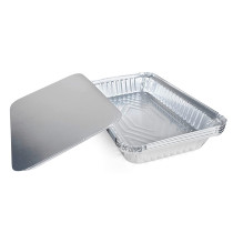 13" x 9" x 1.5" 4 lb.Oblong Aluminum Pans with Flat Foil-Covered Cardboard Lids 13" x 9" x 1.5" 4 lb.Oblong Aluminum Pans with Flat Foil-Covered Cardboard Lids